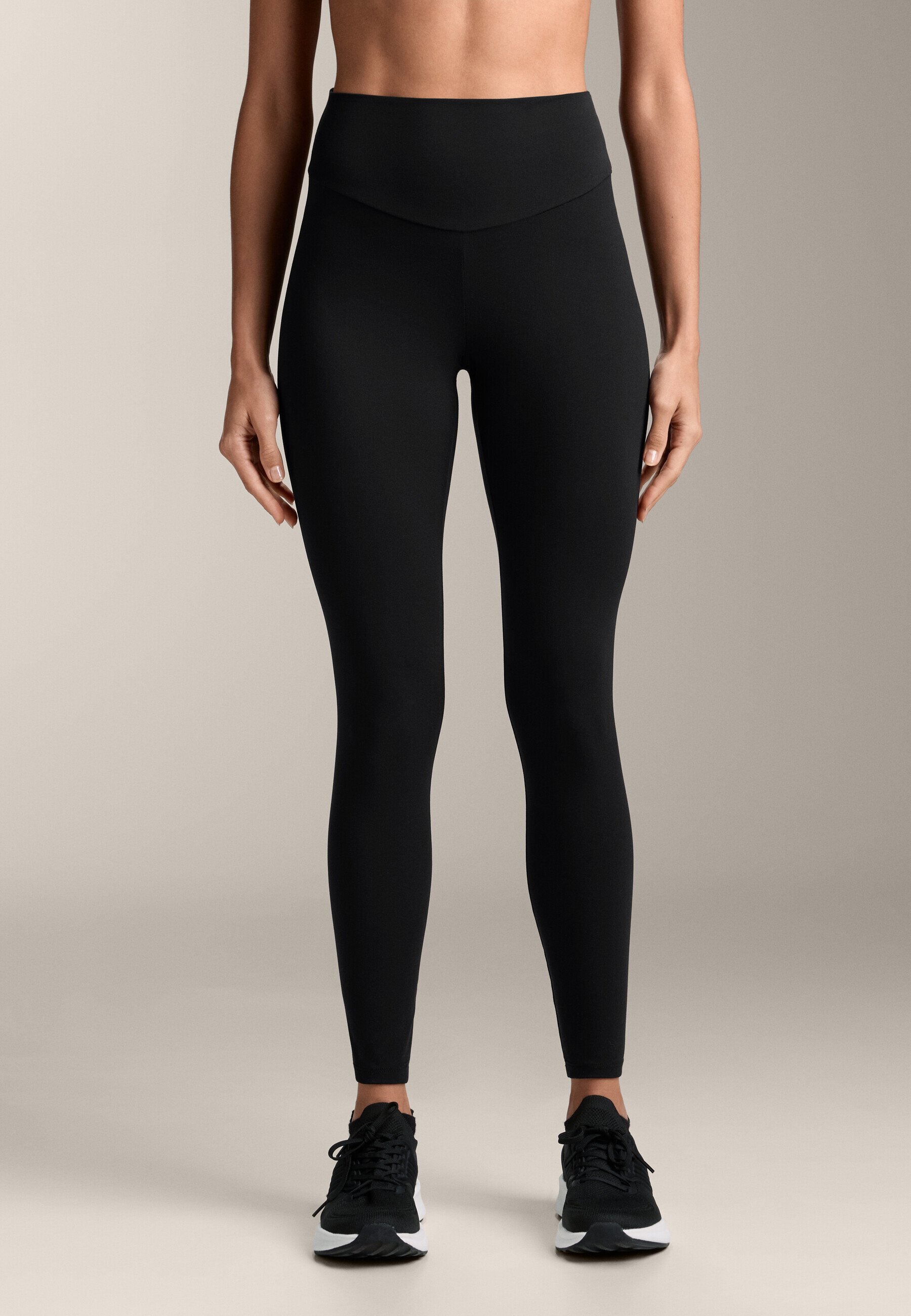 OYSHO COMFORTLUX HIGH-RISE - Legice - Hlače - črne