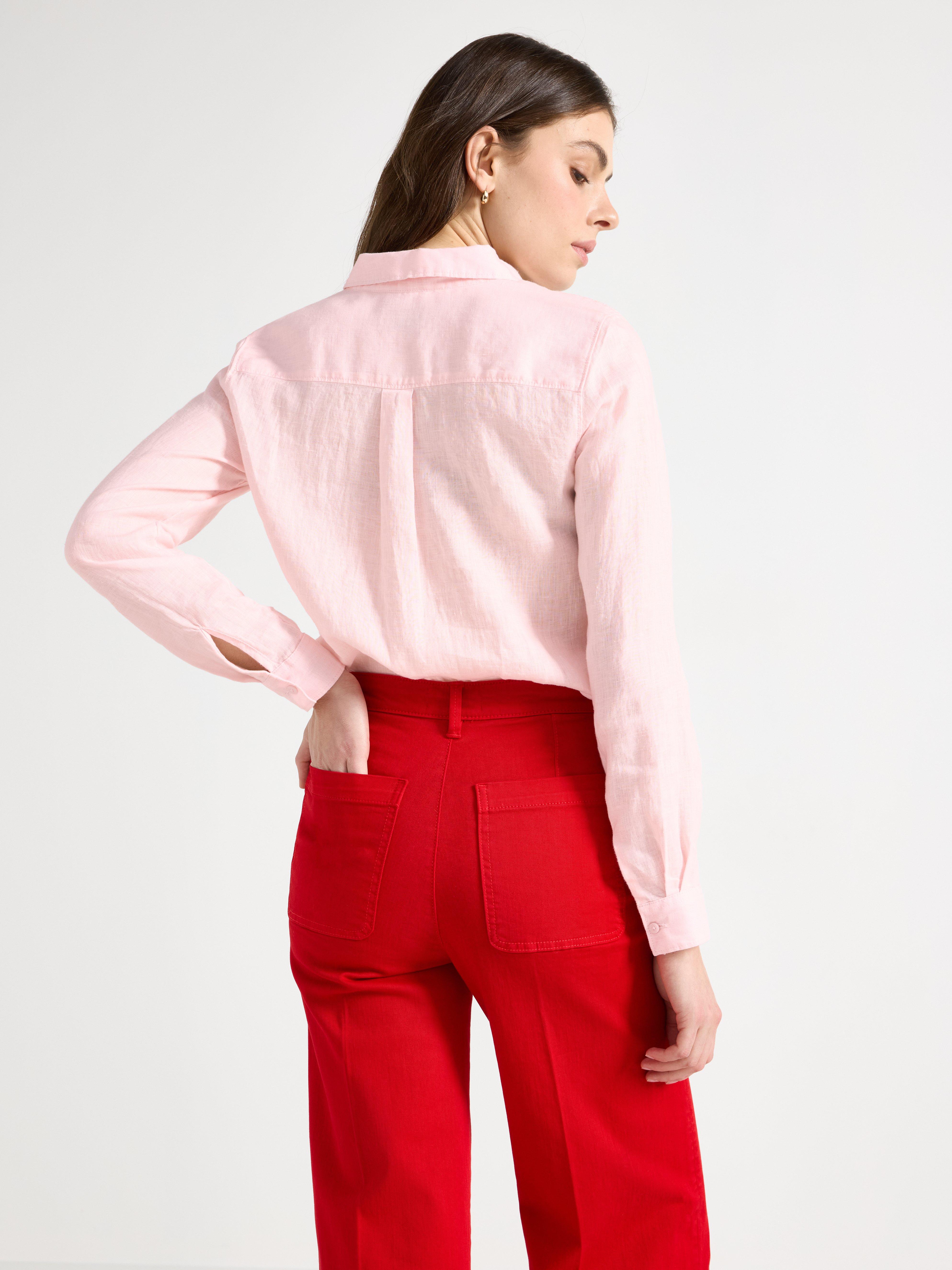 Linneskjorta Light Pink