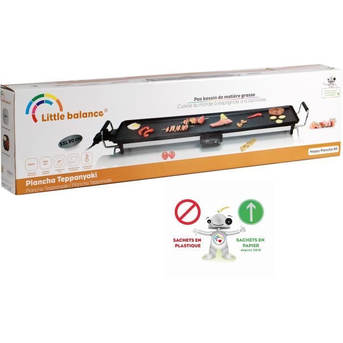 Plancha eléctrica LITTLE BALANCE - Happy Plancha 90 - Superficie de cocción XXL: 90 x 23 cm - Hasta 240 °C - 2000 W