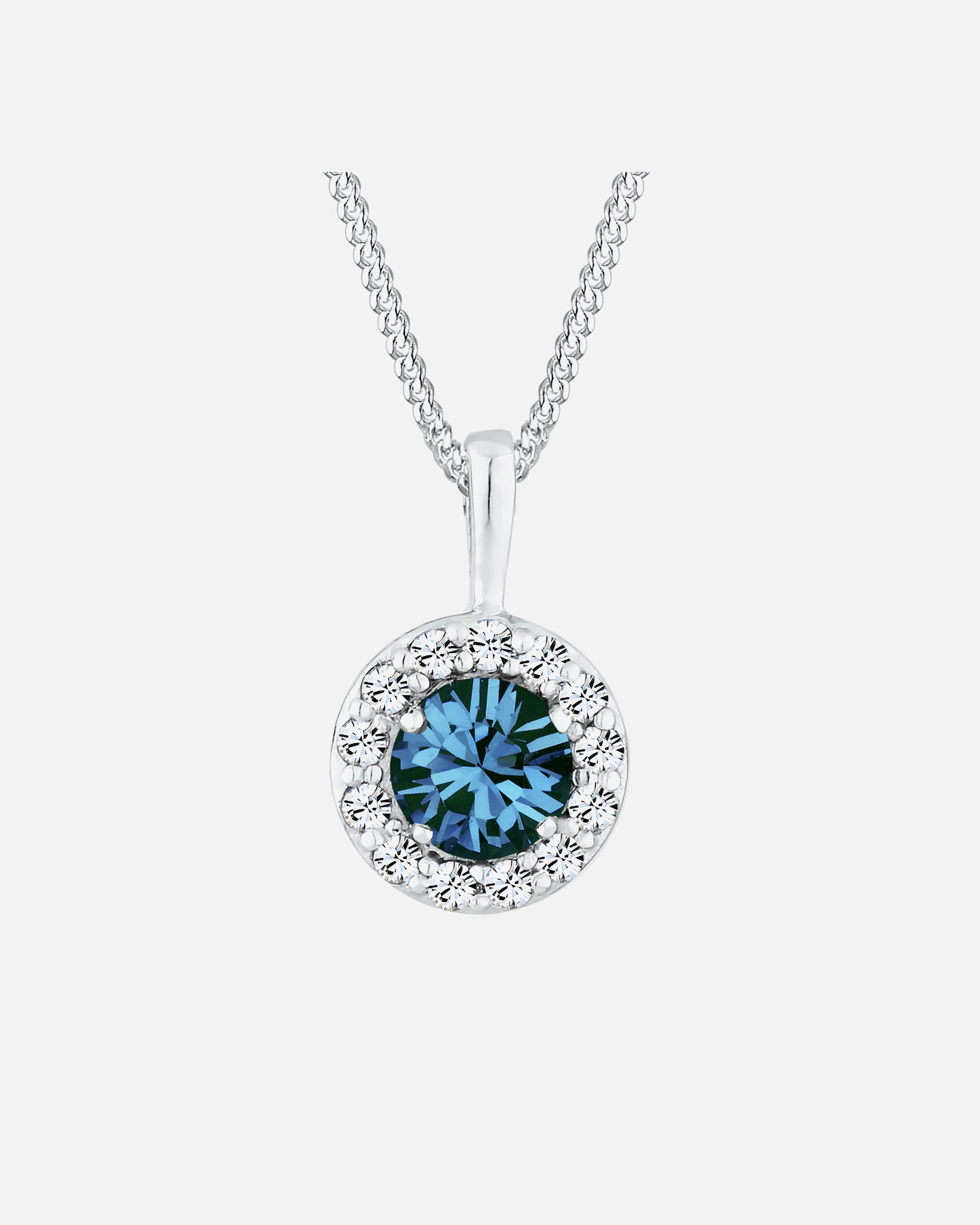 Elli Femmes Cercle Géo avec cristal étincelant en argent sterling 925
