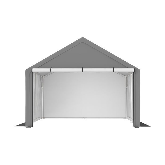 CDISPLAY Caseta de jardín con almacenamiento, 305 × 296 × 233 cm, garaje para bicicletas, refugio multiusos.