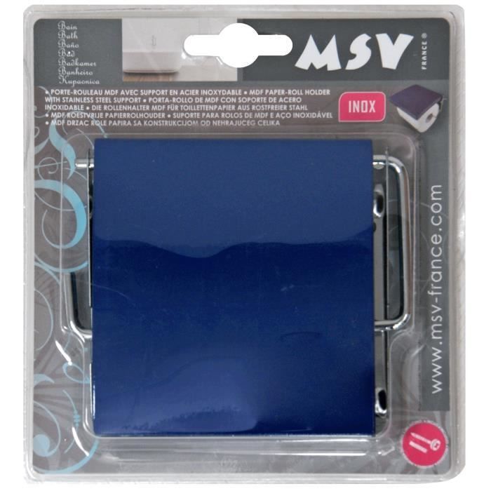 Porte-rouleau papier WC MSV - Bleu foncé