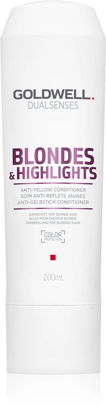 „Goldwell Dualsenses Blondes & Highlights“ kondicionierius šviesiems plaukams, neutralizuojantis geltonus atspalvius
