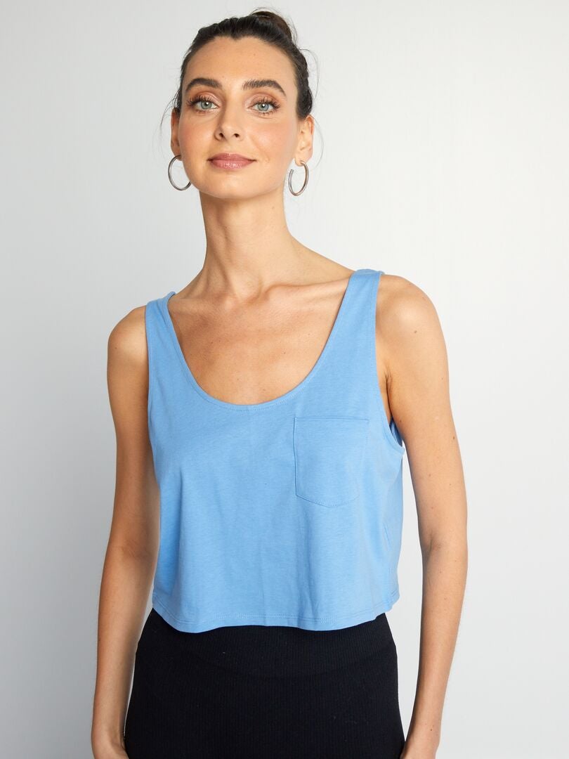 Mouwloos tanktopje - BLAUW