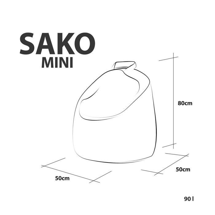 Mini puf Ecopuf Sako, poliéster - 80 x 50 cm - Beige