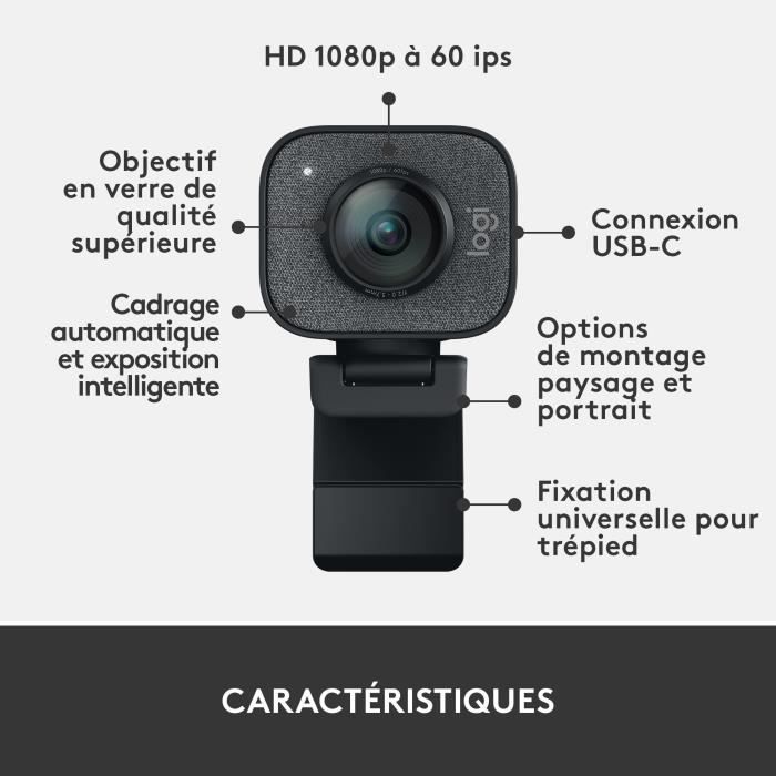 Webcam - Full HD 1080p - Logitech G - StreamCam - Geïntegreerde microfoon - Grafiet