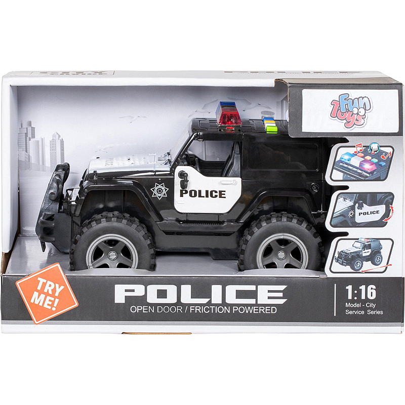 FunToys politieauto schaal 1:16 zelfrijdend