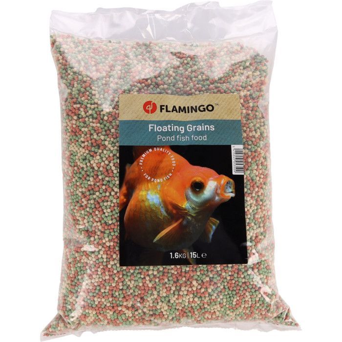 Alimento granulado para peces de estanque - 15 litros 1,6 kg - Flamingo