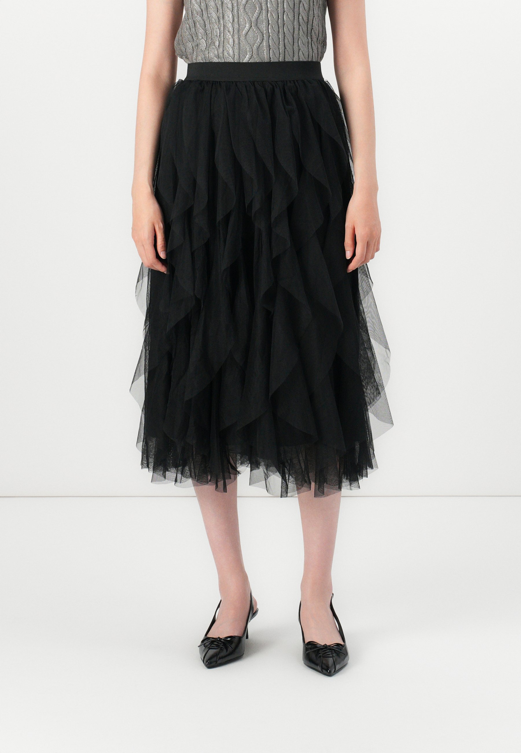 Vero Moda VMRILEY CALF SKIRT - Maxi rok - zwart