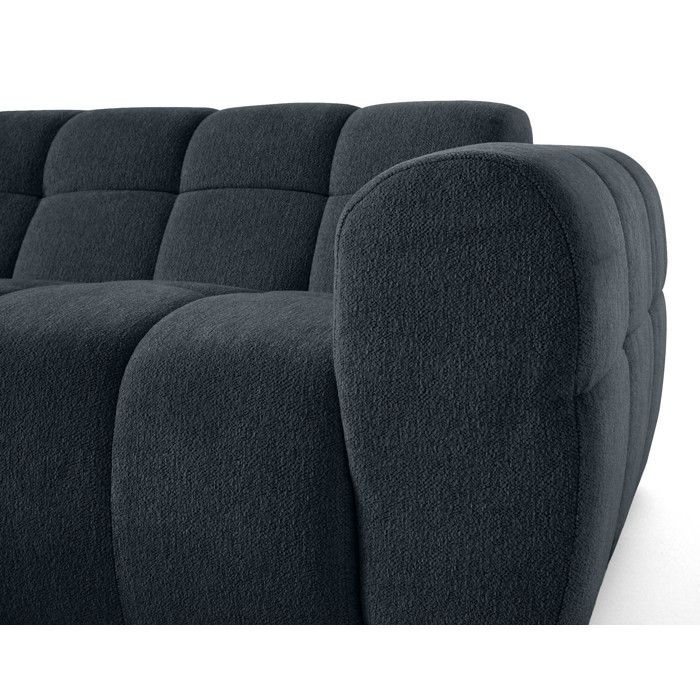 Ray – Ecksofa links – 4-Sitzer – Strukturierter Stoff – Grau