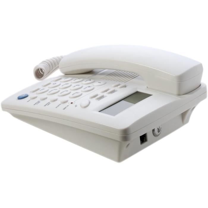 Telefoon met snoer - ORNIN - Y043 - Luidsprekertelefoon - Nummerweergave - Wit
