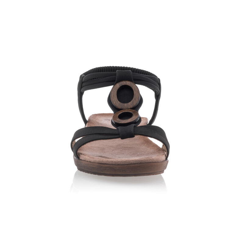 Schwarze Damensandalen / Zehenfreie Schuhe