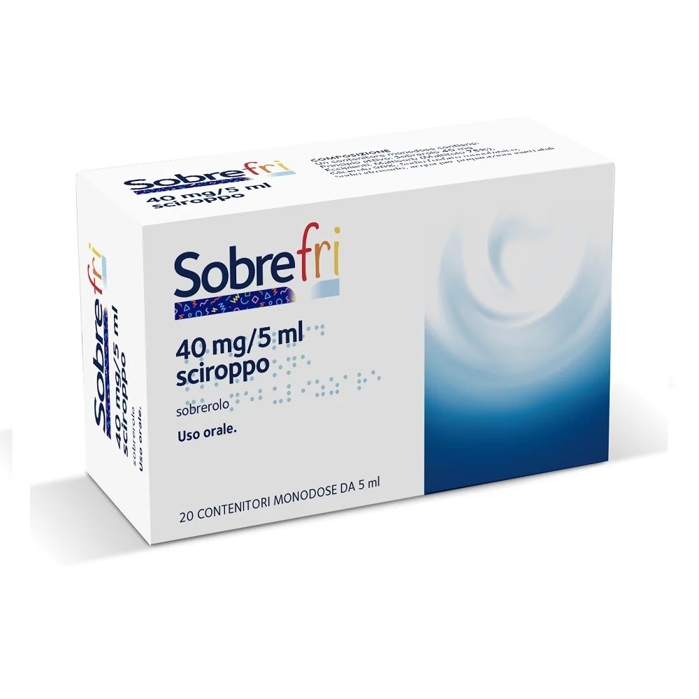 SOBREPIN Sobrefri Jarabe mucolítico para la tos con mucosidad 2 años+ 20 frascos 40 mg/5 ml SIN AZÚCAR