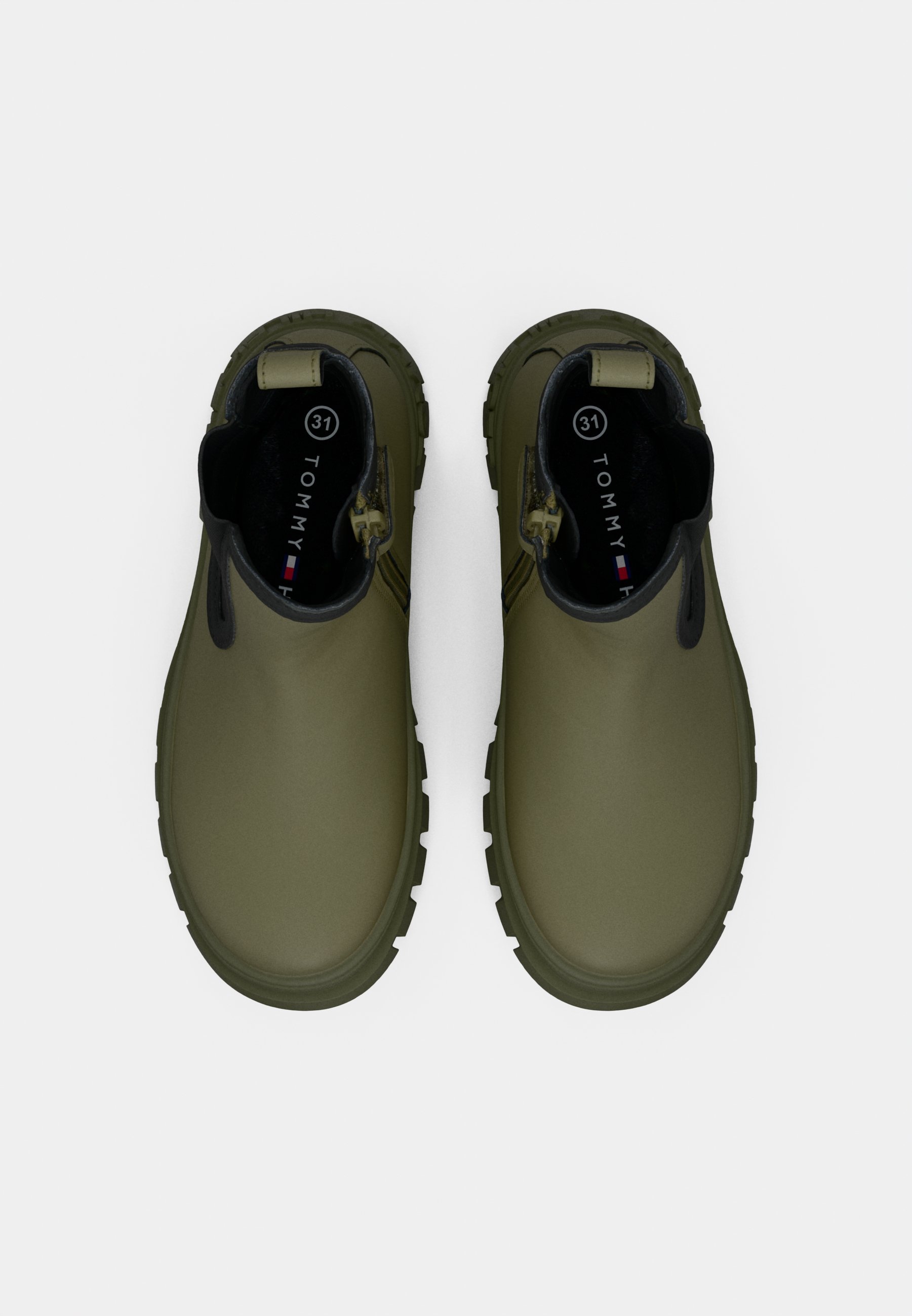 Bottines Tommy Hilfiger MICHIGAN UNISEX - Classiques - Vert militaire