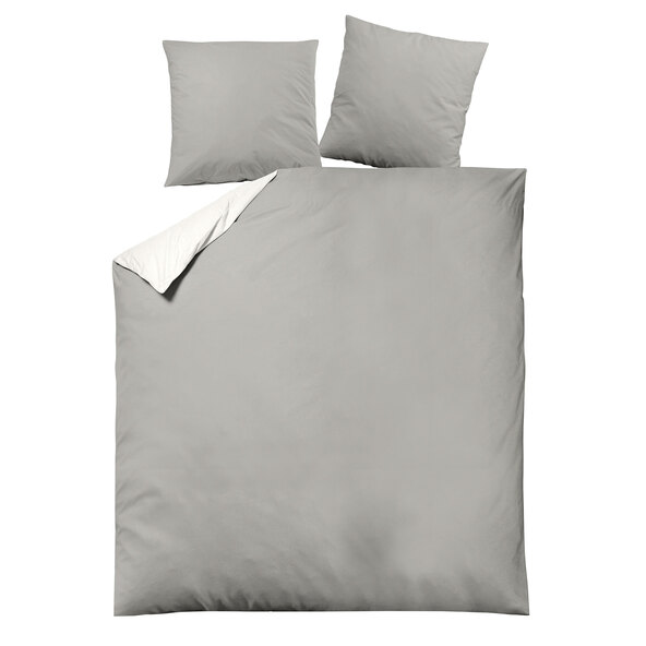 Bettwäsche Luxus Satin, 200 x 220 cm, silber