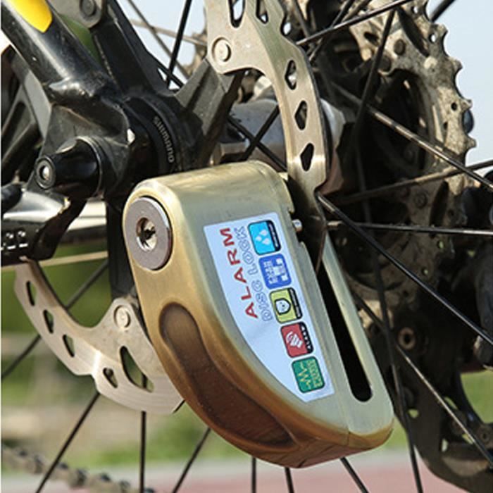 Dispositivo antirrobo para motocicleta, candado de disco con alarma para motocicleta, dispositivo antirrobo con alarma para patinete eléctrico (moto, bicicleta, patinete) - Color cobre