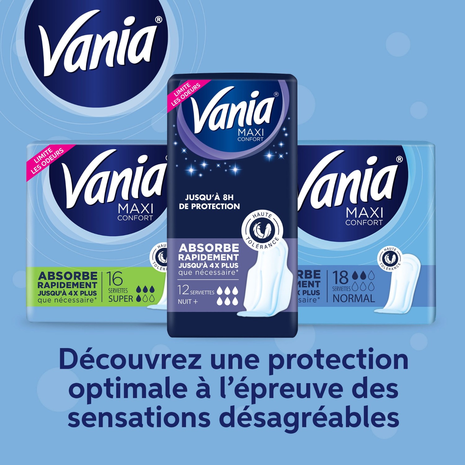 Vania Serviettes Hygiéniques[[,]] Maxi Confort[[,]] Super[[,]]