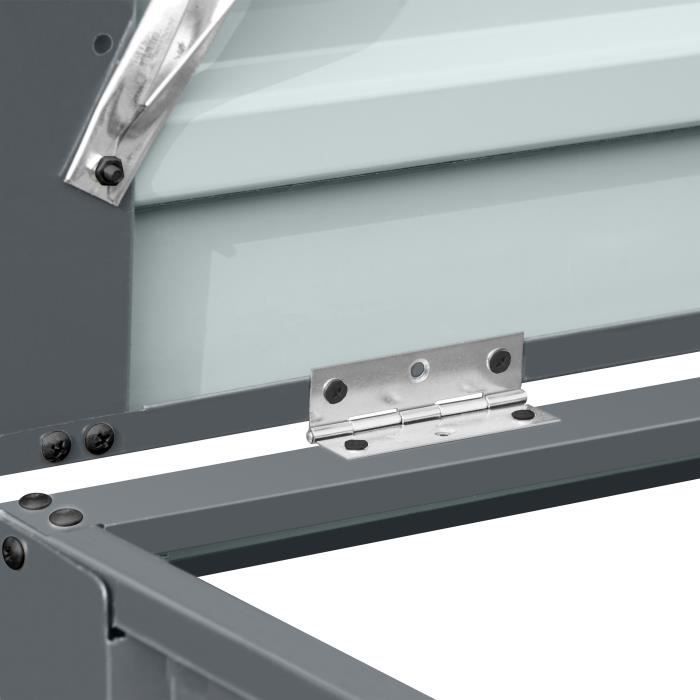 Caja metálica para contenedores - AXI - Owen - Antracita - 3 compartimentos - Resistente a la intemperie