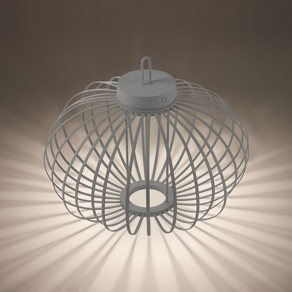 Lampă de masă și de podea Korga LED cu baterii, gri, ⌀ 46 cm