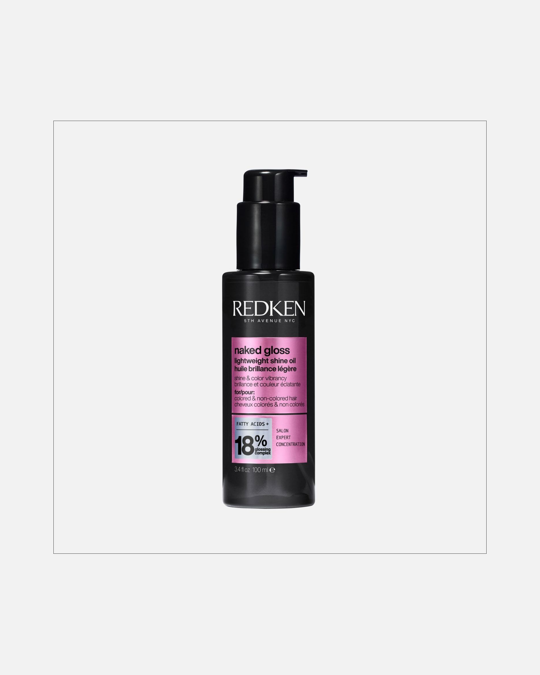 „Redken“ plaukų aliejus „Acid Color Gloss Naked Gloss“ lengvas blizgesio suteikiantis aliejus – 100 ml