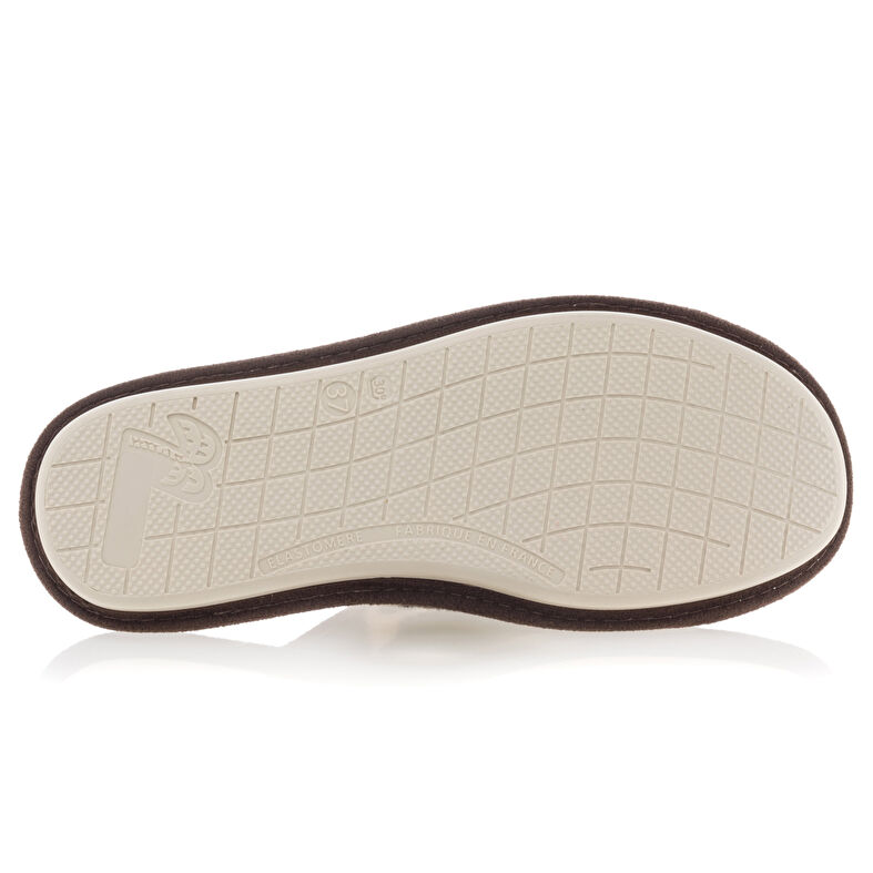 Pantuflas marrones para mujer