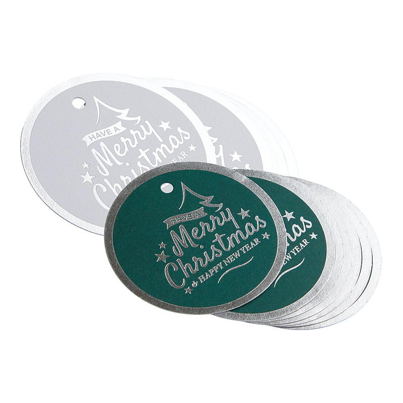 Hem Presentetiketter 14-pack runda med text