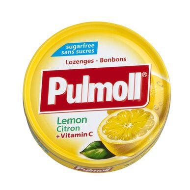 Pulmoll Bonbons Sukkerfri Sitron Vitamin C Beroligende Halspastiller Sitron 45g 45g