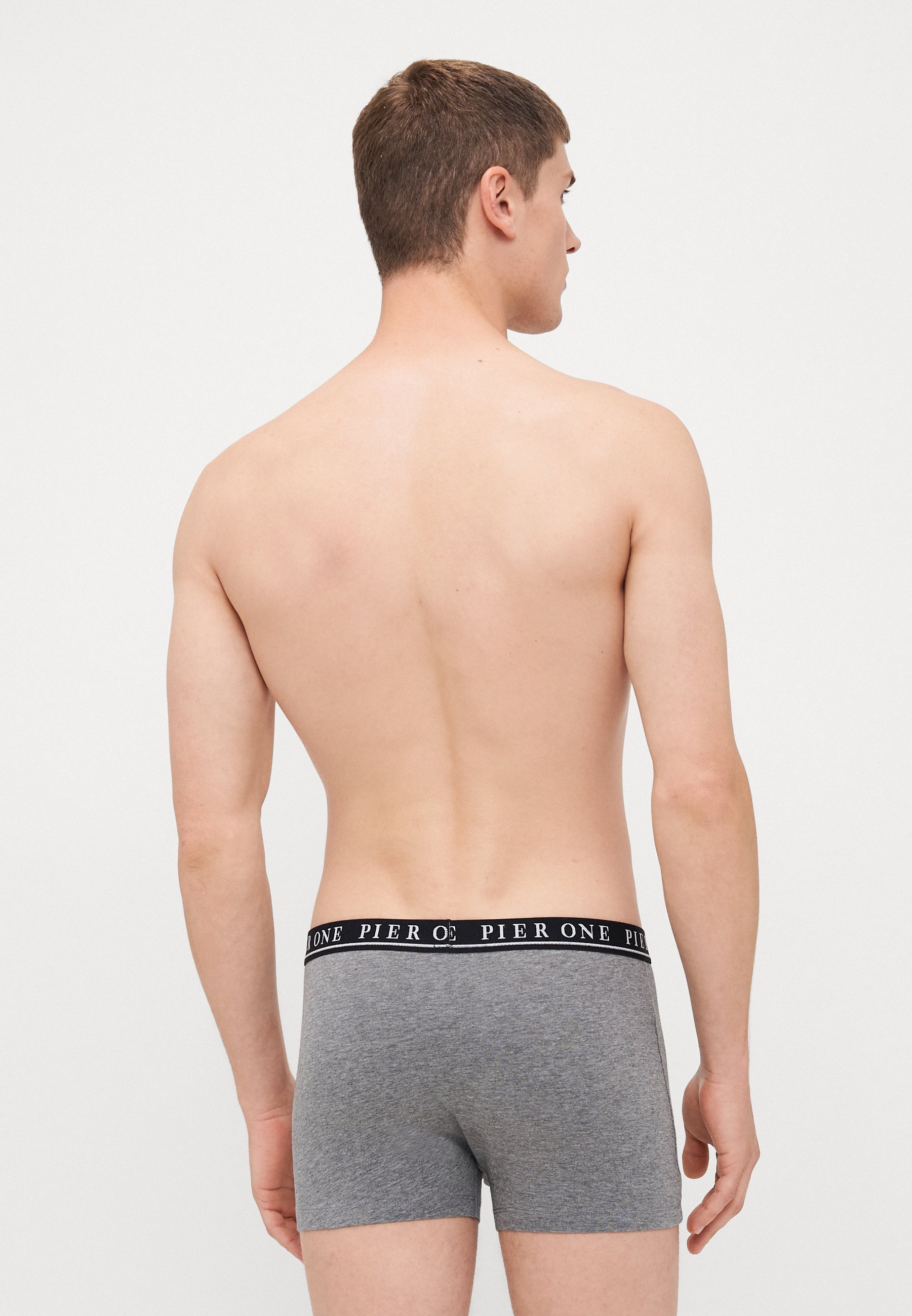 Pier One 12 PACK - Badebukser - black/grey melange