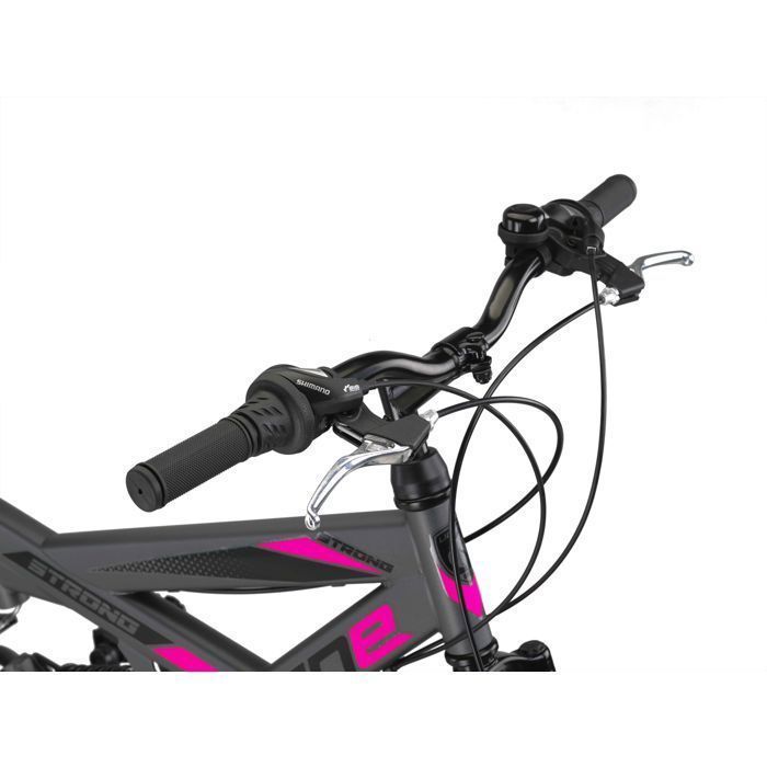 Licorne Bike VTT 26 Pouces Premium – Vélo Tout-Terrain Polyvalent pour Ville et Nature, (Anthracite/Rose 26)