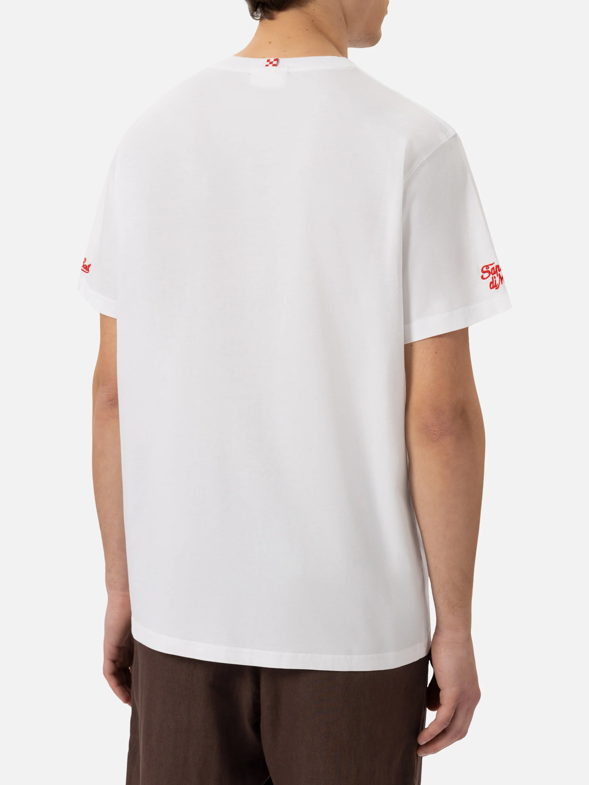 T-shirt Man in cotone con ricamo 