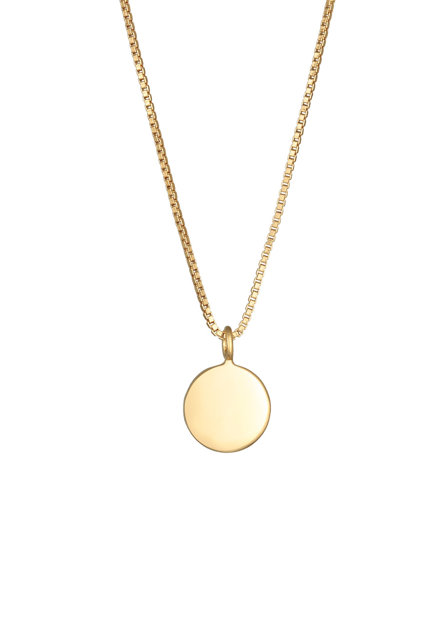 Elli Femmes Plaquette Pendentif Rond avec cristaux en Argent Sterling 925