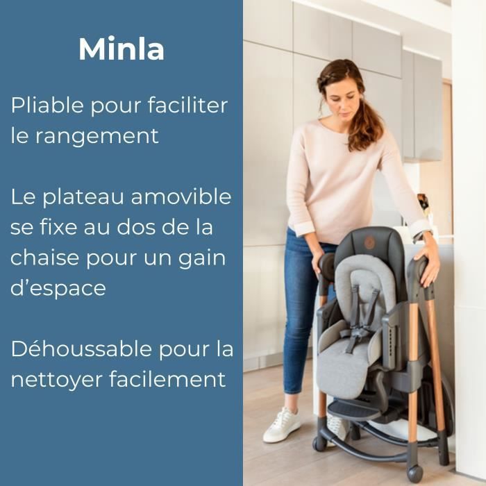 MAXI-COSI Minla Chaise haute évolutive - De la naissance à 6 ans - Essential Graphite