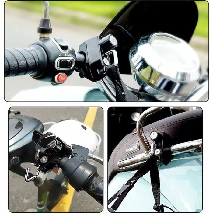 Candado para casco de motocicleta, accesorio antirrobo para casco, candado antirrobo para casco con llaves, candado de seguridad (2 unidades)