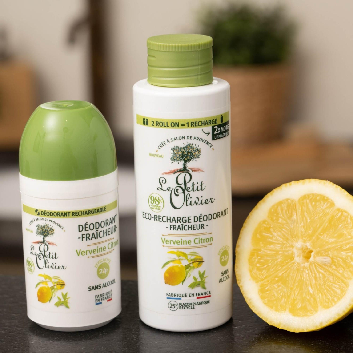 Le Petit Olivier Eco-recharge Déodorant Fraîcheur Verveine Citron