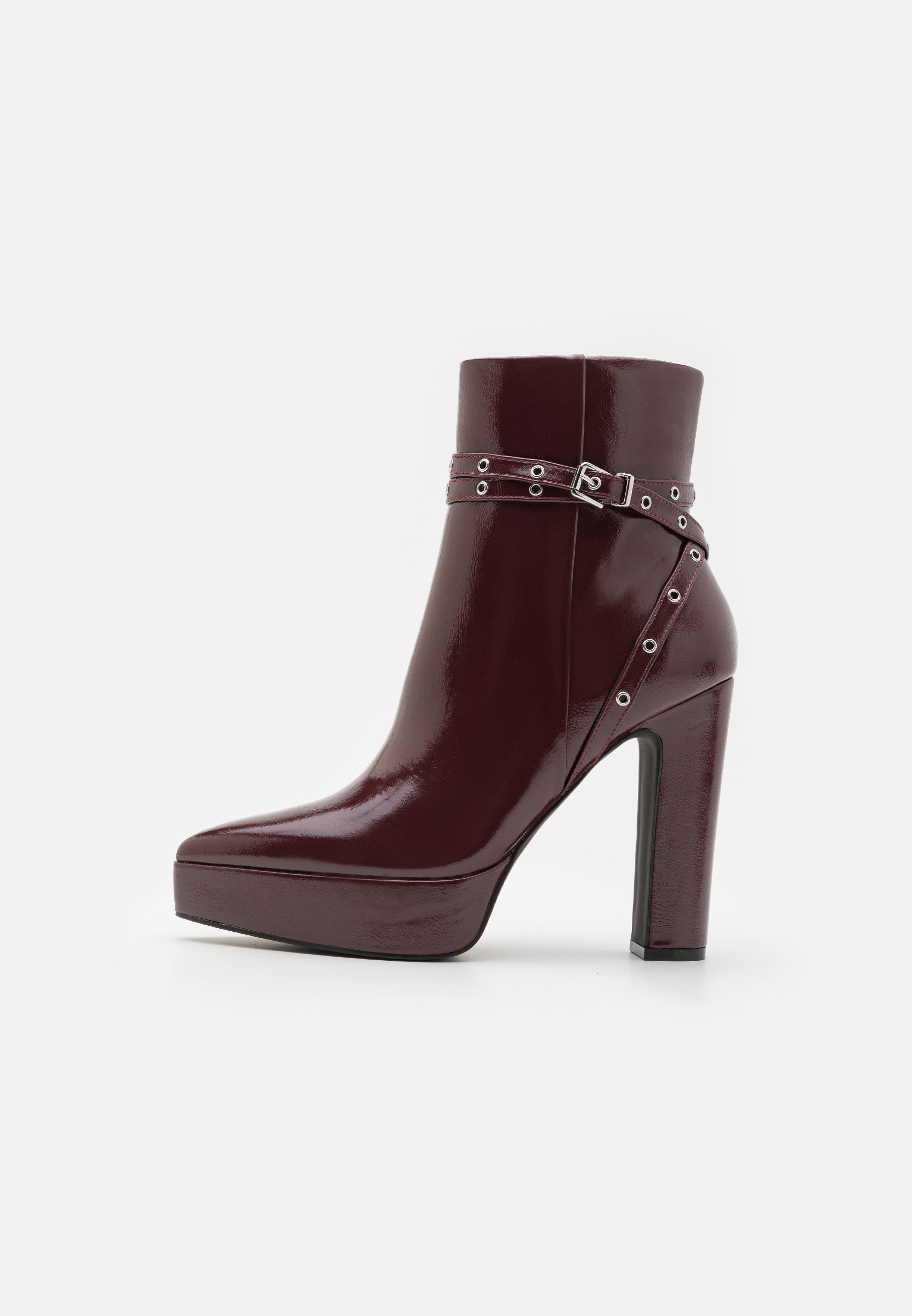 Even&Odd Plateau-Ankle-Boots – Dunkelrot