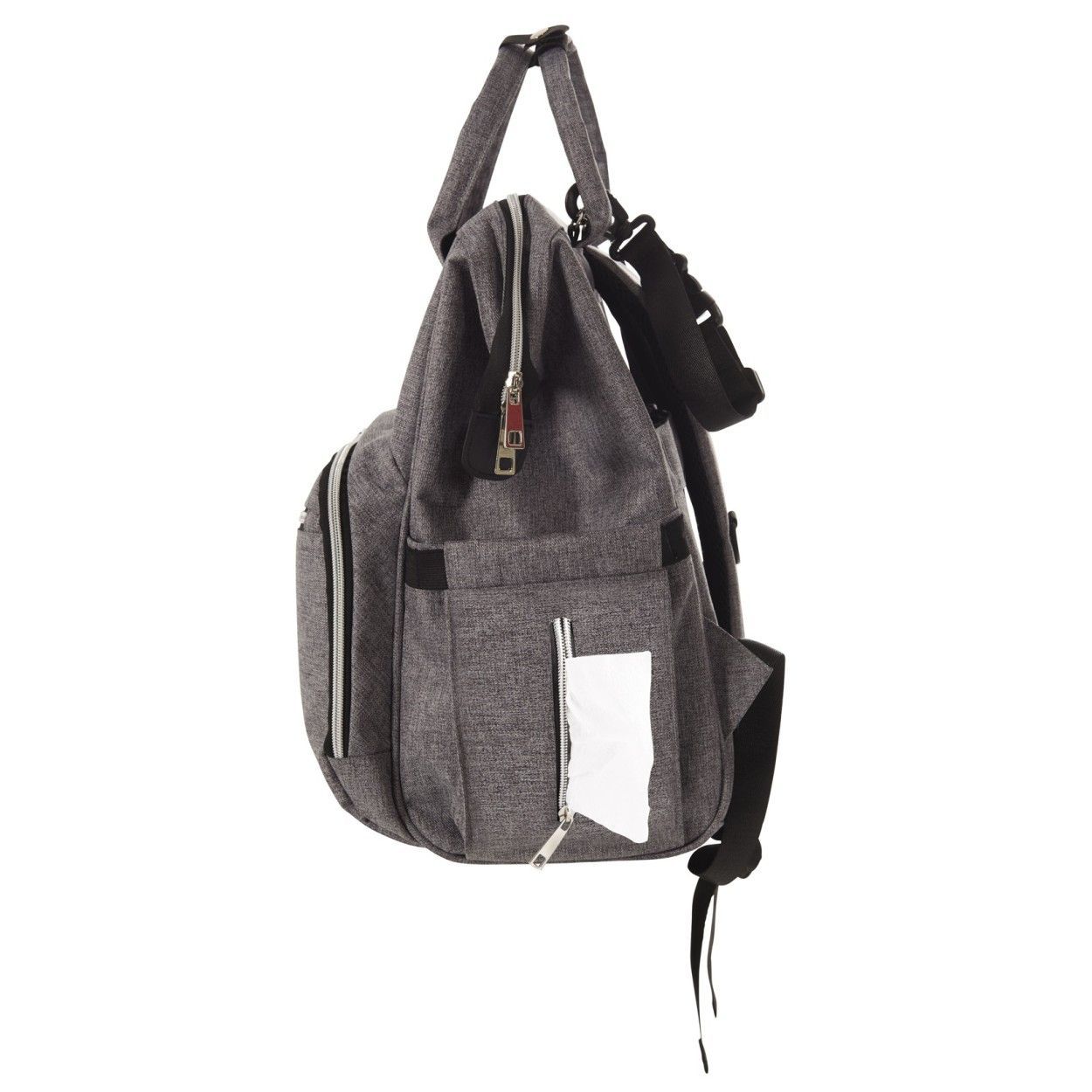 Sac à Langer Bébé TINEO - Grande Capacité - Matelas à Langer - 1 Poche Isotherme - Attaches Poussette - Poche Lingettes - 26x40x18cm