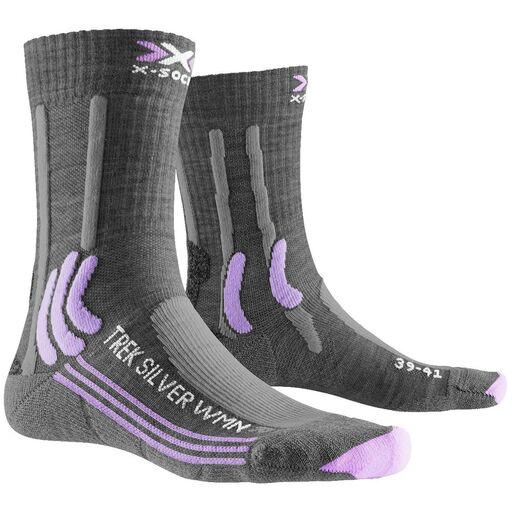 X-bionic Dames Trek Zilveren Sok