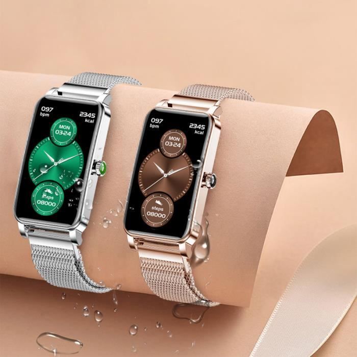 Montre Connectée Femme avec Appel Bluetooth IP68 Fonction Féminine période menstruelle SpO2 Fréquence Cardiaque pour Android iOS