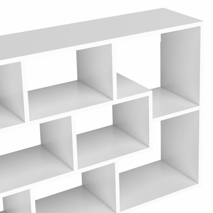 IDMARKET Etagère murale COLETTE avec 8 compartiments blanc