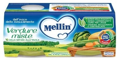 MELLIN Mezcla de vegetales homogeneizada Mellin 2 x 80 g alimento para bebés