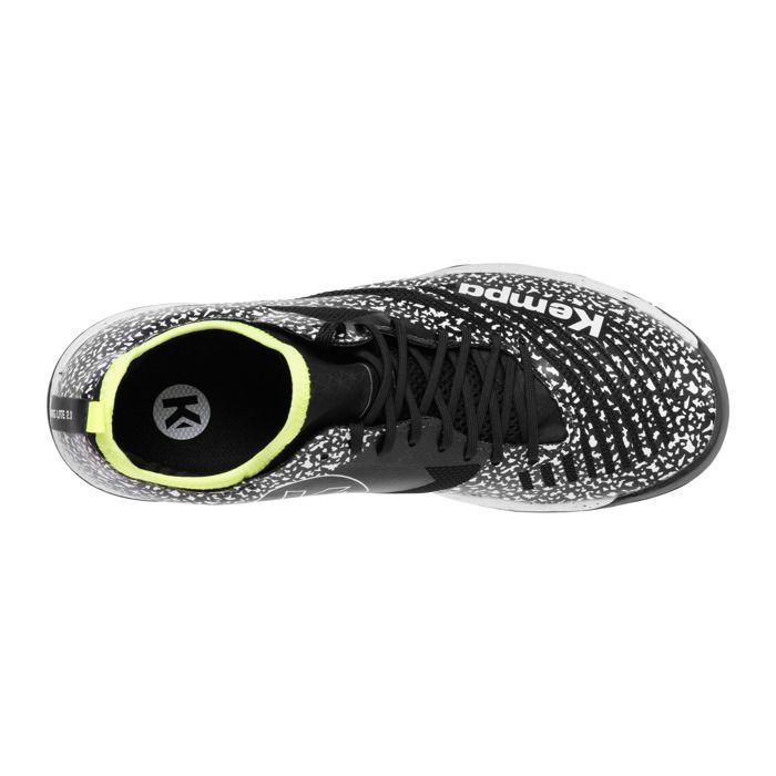 Kempa Wing Lite 2.0 – Zwarte indoor handbalschoenen, lichtgewicht en ademend.