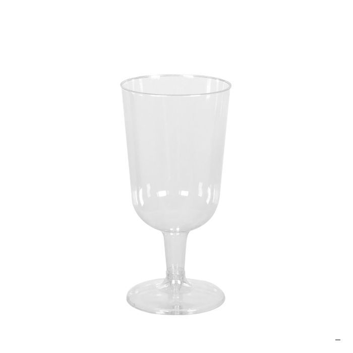 Verres à vin plastique transparent réutilisable 20 cL par 50