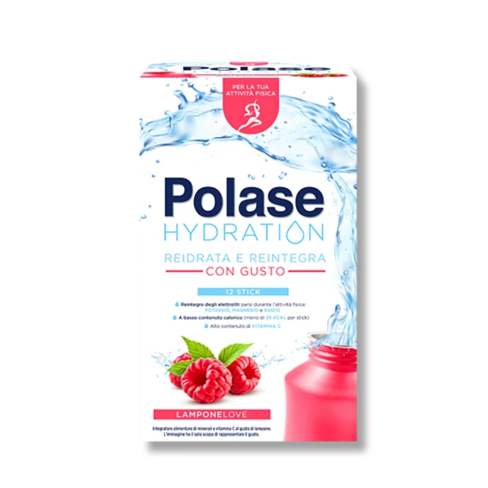 POLASE Polase Hidratación Sabor Frambuesa 12 Sobres Suplemento Energético con Magnesio y Potasio