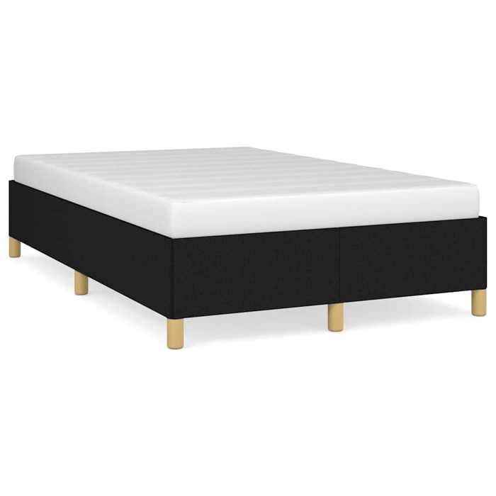 BEST Volwassenenbed/Lattenbodem Zwart, Bedframe - zonder matras - zwarte stof 120 x 190 cm Nov430758