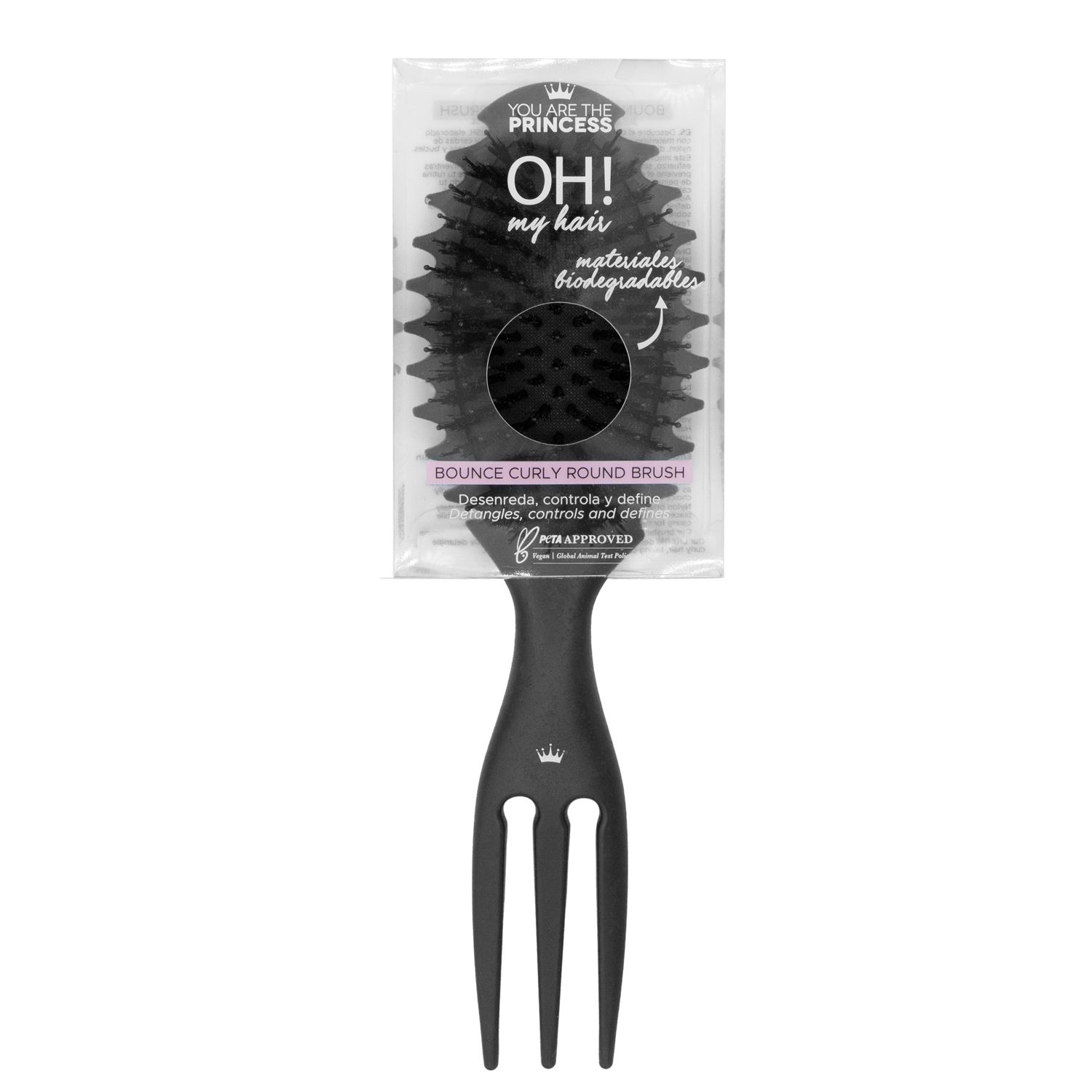 „Oh My Hair Bounce Curly Round Brush“ plaukų šepetys garbanotiems plaukams