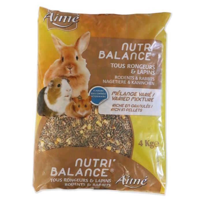 Mezcla de semillas - Para roedores - 4 kg - Equilibrada - Para cobayas, hámsteres y conejos