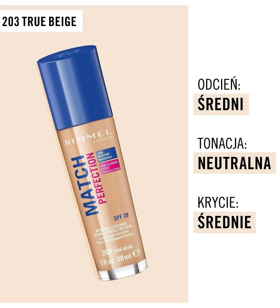 Rimmel Match Perfection Podkład do twarzy, 203