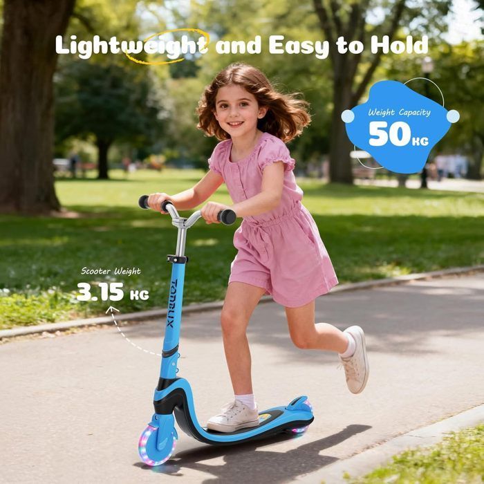 Children's Scooter - TONBUX - Light-Up Model - Adjustable Height - Polyurethane Wheels - Ages 3 to 12