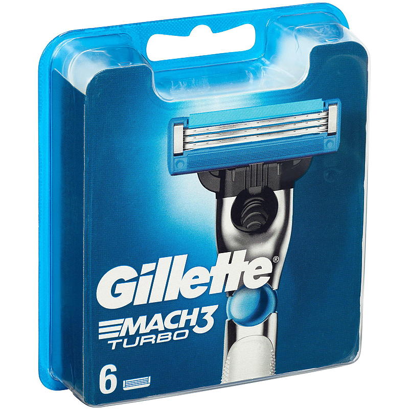 Gillette, cuchillas Gillette, paquete de 6, Mach3 Turbo