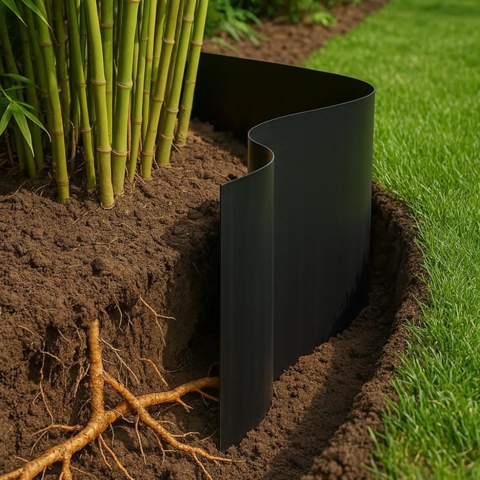 Barrière anti-rhizome bambou 5 m x 60 cm, stop racines - 800g/m